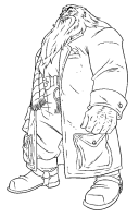 A coloring page of harry potter